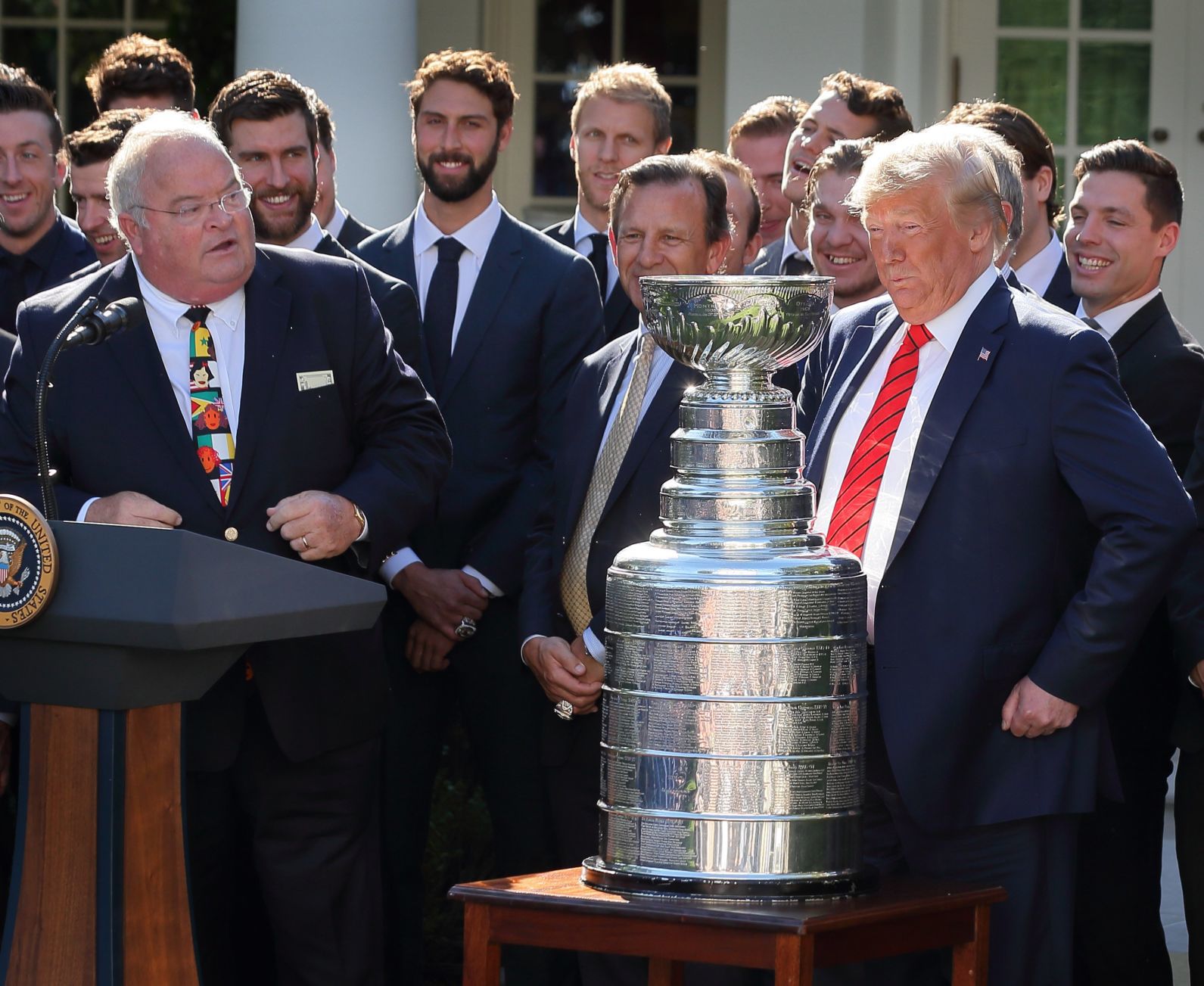 St. Louis Blues visit President Trump at White House with Stanley Cup